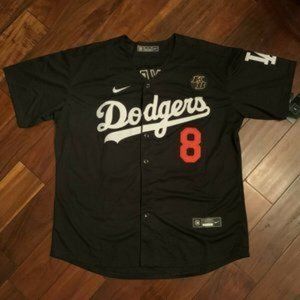 Kobe Bryant Dodgers Black Jersey 8 24